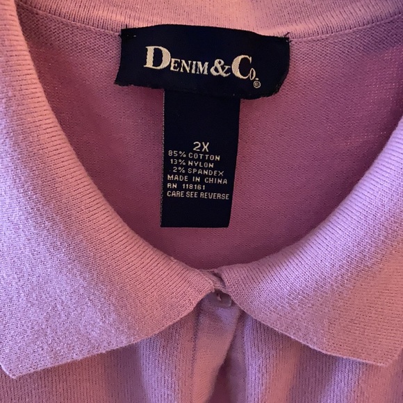 Denim & Co. short sleeve & tank Twin Set size 2X - Picture 3 of 8